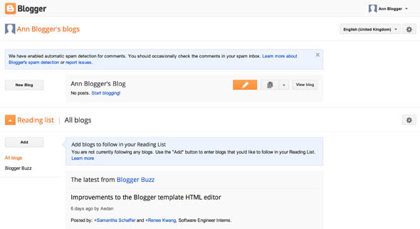 Blogger vs. WordPress.com: A Complete Comparison blogger ui1