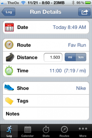 Runners logg gjør det enkelt å holde rede på løpene dine [iOS, gratis i en begrenset periode] 2012 11 21 08