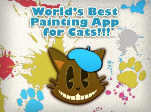 Paint for Cats-startskjermen på iPad