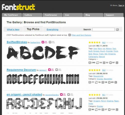 10 kule og interessante nettapplikasjoner på skrifttyper og typografi Typografi10