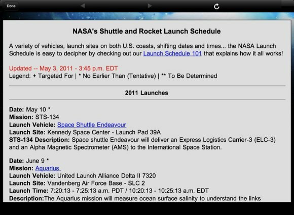 nasa-apper for ipad