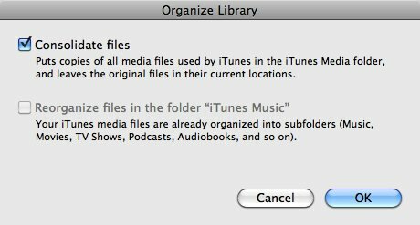 flytt iTunes bibliotek til ny stasjon