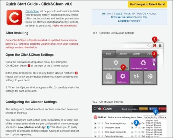 Click & Clean: utvid din nettleser utover standarder for personvern og sikkerhet ClickClean Quick Start Guide