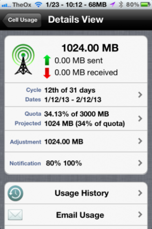 Bruk Data Master til å følge med på din iPhone's datanvendelse [iOS, gratis i en begrenset periode] 2013 01 23 10