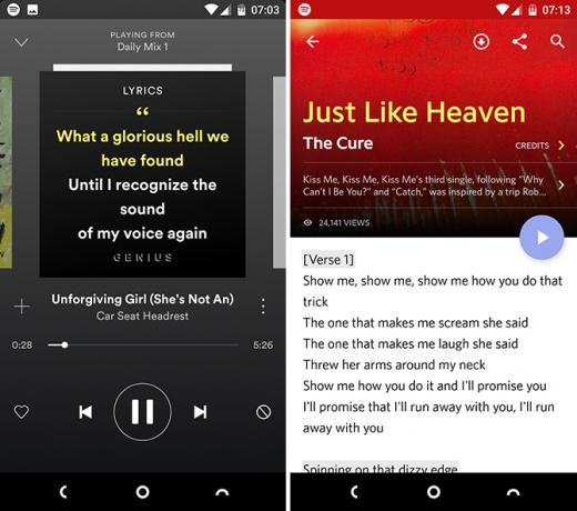 spotify sangtekster