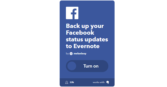 Den ultimate IFTTT-guiden: Bruk nettets kraftigste verktøy som en Pro 32IFTTT FBStatusToEvernote