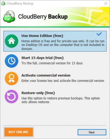 CloudBerry Backup beskytter filer på Windows, Mac og Linux 02 CloudBerry Backup Install Choice