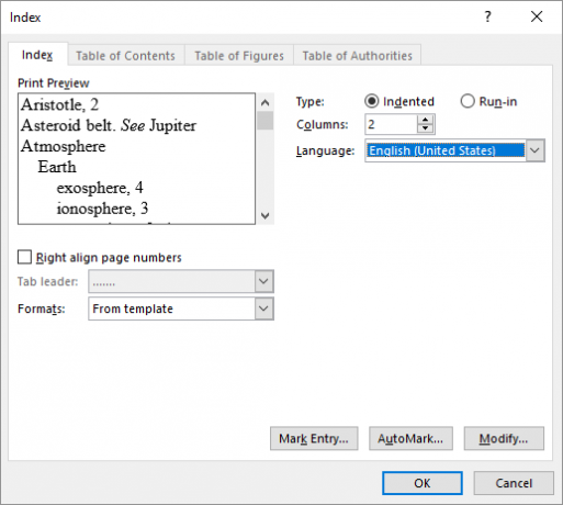 Hvordan lage profesjonelle rapporter og dokumenter i Microsoft Word Format Index