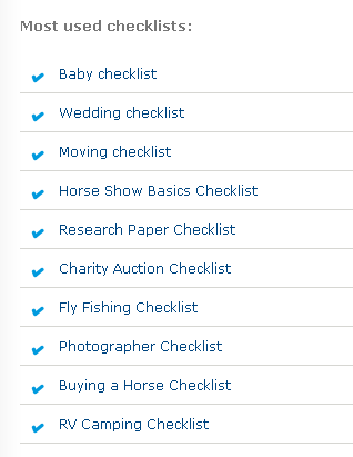 Checklist.com: Gratis sjekklisterdatabaseliste2