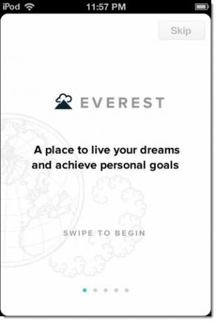 Hold livsmålene dine synlige ved å bryte dem ned i små trinn på Everest [iOS] everest01