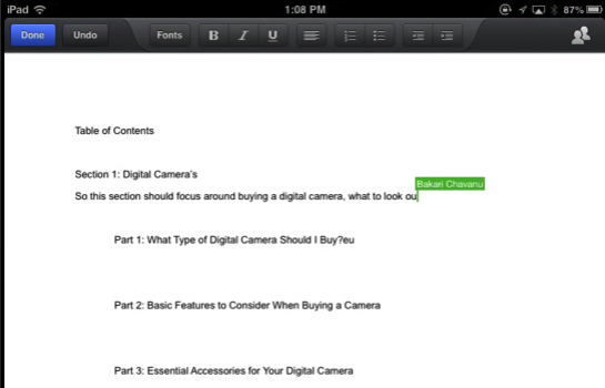 google dokumenter ipad