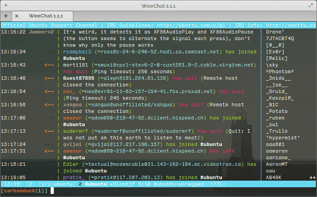 linux-IRC-klienter-weechat