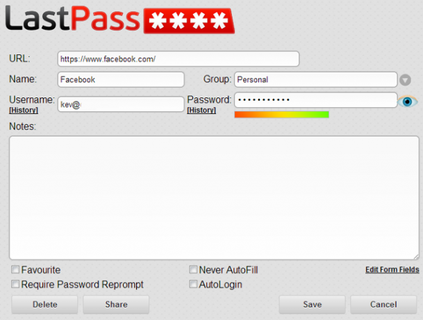 Lastpass-kontoer