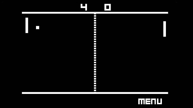 Pong Clock er en klassisk skjermsparer for 2d-spill