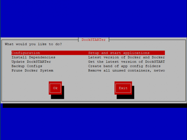 DockSTARTer Installasjon Terminal Screen Setup