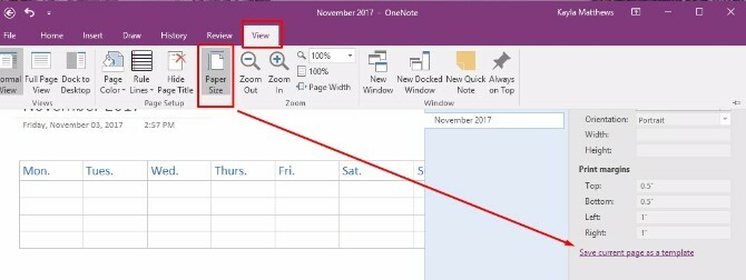 opprett onenote-kalendermal