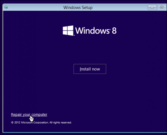 fikse oppstart av Windows 8