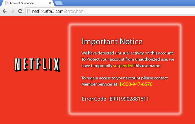 Netflix-phishing-skjermen