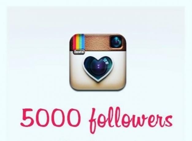 5000 følgere på instagram