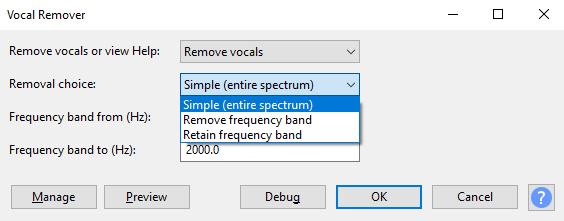 Fjern vokal fra musikken i Audacity