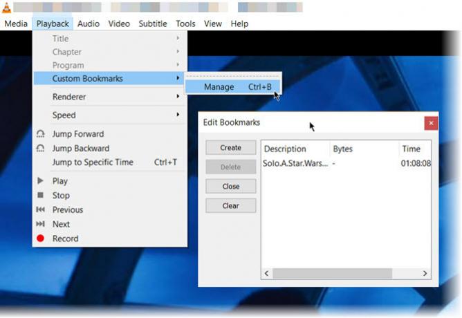 Egendefinerte bokmerker i VLC