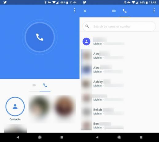 Google Duo-kontakter