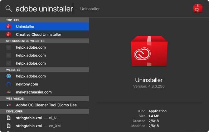 Søk etter Uninstaller Mac