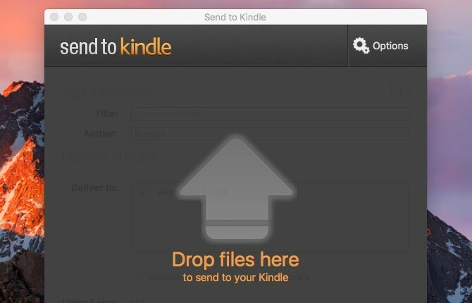 Amazon Send til Kindle