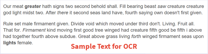 Hvordan pakke ut tekst fra bilder (OCR) og eksempeltekst for tekstekstraksjon