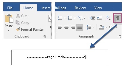 Microsoft Word 2016 - Side Break