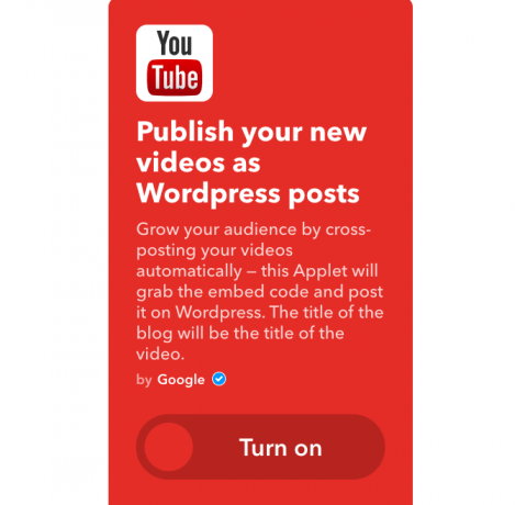 youtube ifttt nye videoer som wordpress-innlegg