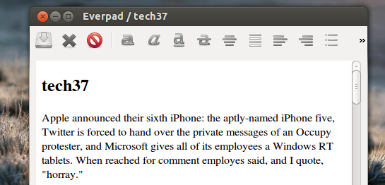 Everpad: Den beste Evernote-klienten for Ubuntu [Linux] everpad-lappen