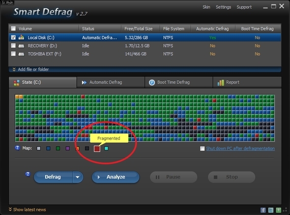 harddisk defrag