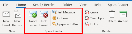 outlook spamfilter spam leser