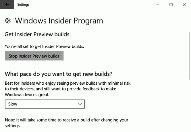 Slik får du oppdatering av Windows 10-skaperne nå Windows 10 Insider Preview Build Settings 670x463