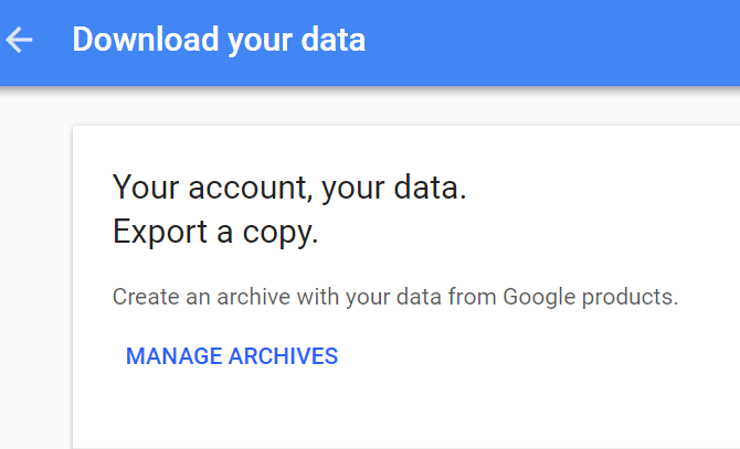 Gmail Last ned dataene dine