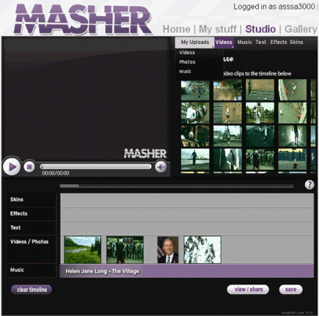 Masher: Lag videoer ved å blande videoklipp, bilder og musikkmasher1