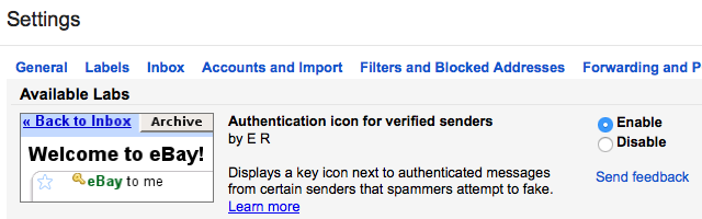 Gmail-funksjoner-ikke-brukt-autentisering-icon-verifisert-sendere