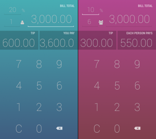 Tips-kalkulator-Android i Vakker-Perfect-tips