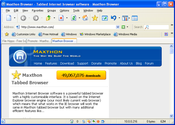 maxthon nettleser