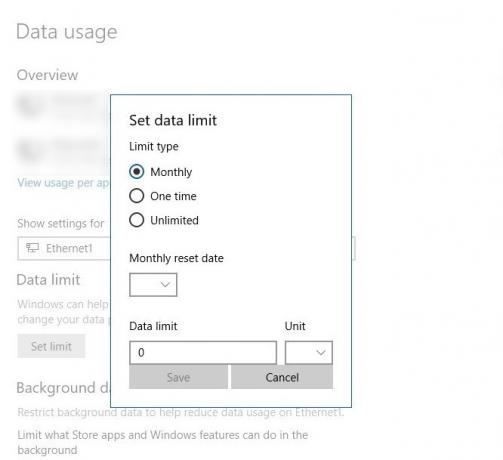 Slik angir du bruksgrenser for data i Windows Windows 10 Båndbreddsgrenser