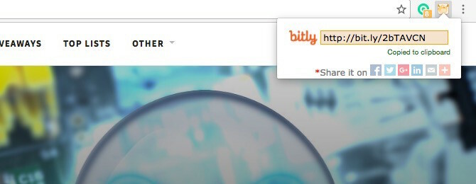 Chrome-utvidelse Bit.ly