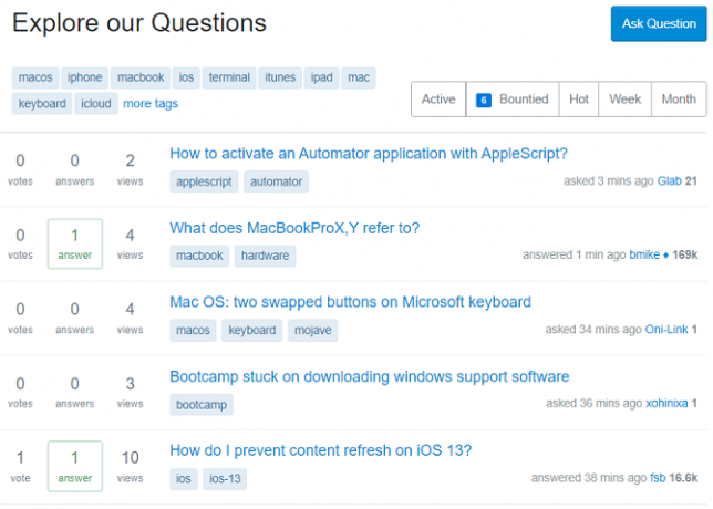 stack exchange apple site