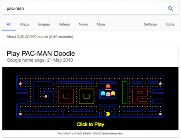8 Secret Google Search-spill du kan spille akkurat nå google games doodle pac man