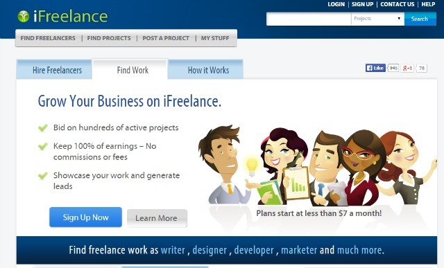 ifreelance nettsted