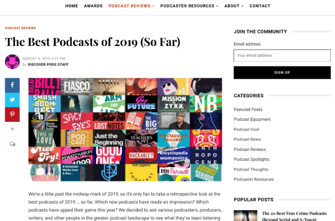 Discover Pods er full av lister med beste podcast og episoder for enhver sjanger