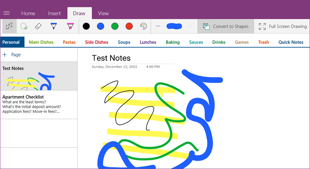 OneNote-funksjoner-forskjellen