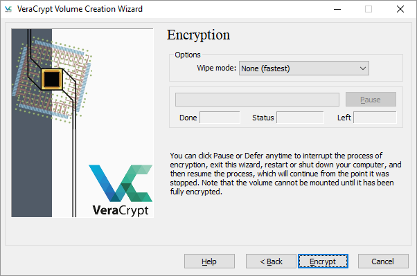 VeraCrypt-startkryptering