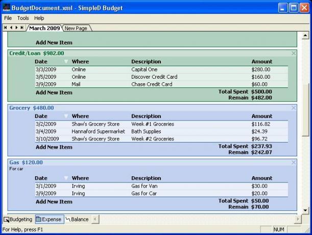 SimpleD Budget - Free Budget Tracker Software (Windows) simpled5b