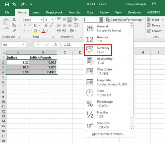 Slik bruker du forskjellige valutasymboler i spesifikke celler i Excel Excel valuta 1